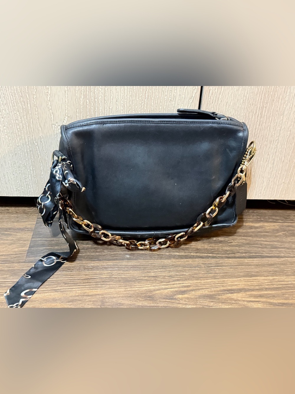Vintage Coach 80s Companion Black Genuine Leather Made in the USA Purse #9039 - Picture 16 of 16